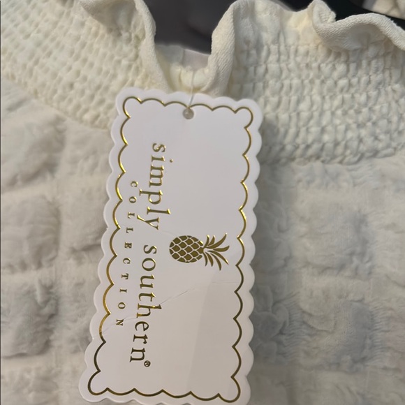 Nwt Simply Southern Cream Textured Top - Picture 2 of 3